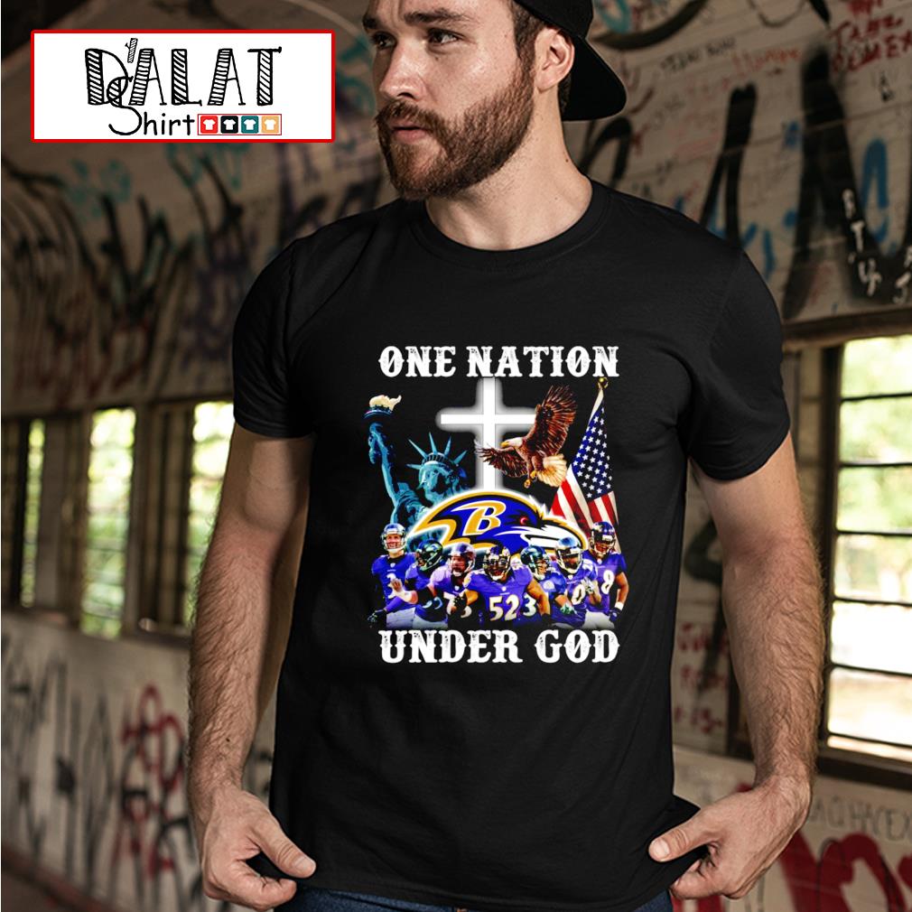 One Nation Under God Baltimore Ravens Tee Design 3D T Shirts For Mens -  Freedomdesign