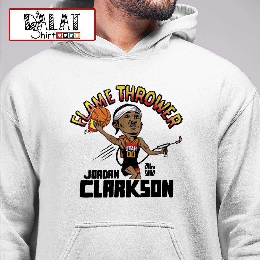 Jordan clarkson utah cartoon signature shirt, hoodie, sweater, long sleeve  and tank top