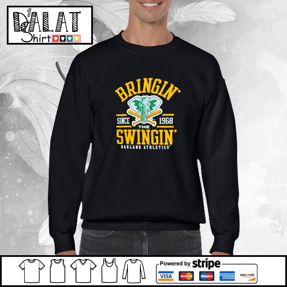 Oakland Athletics bringin swingin since 1968 shirt - Dalatshirt