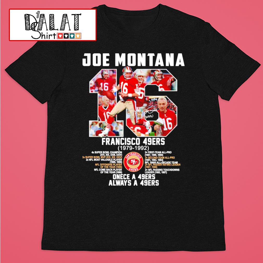 Joe Montana 4x Super Bowl Champions Shirt, hoodie, sweater, long