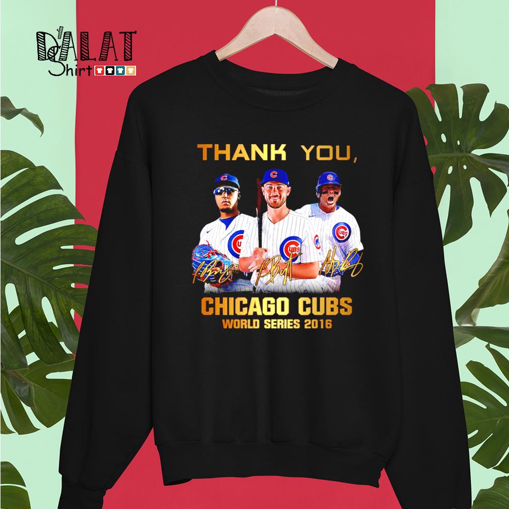 Thank You Chicago Cubs World Series 2016 Signatures Shirt, hoodie