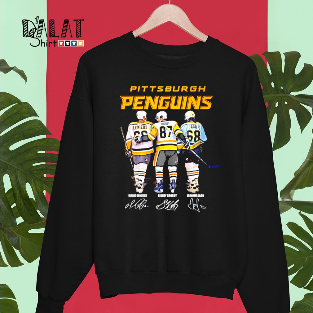 Pittsburgh penguins Mario lemieux sidney crosby jaromir jagr signatures  shirt, hoodie, sweater and long sleeve