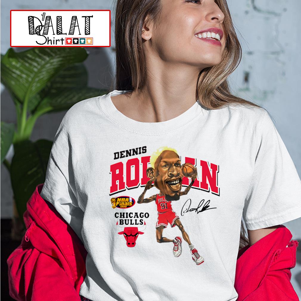 Dennis Rodman Chicago Bulls logo and NBA finals signature t-shirt, hoodie,  sweater, long sleeve and tank top
