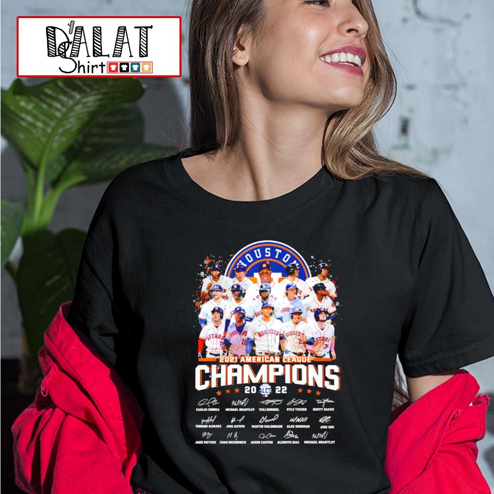 Houston Astros 2021 American league champions 2022 signatures shirt,  hoodie, sweater, long sleeve and tank top