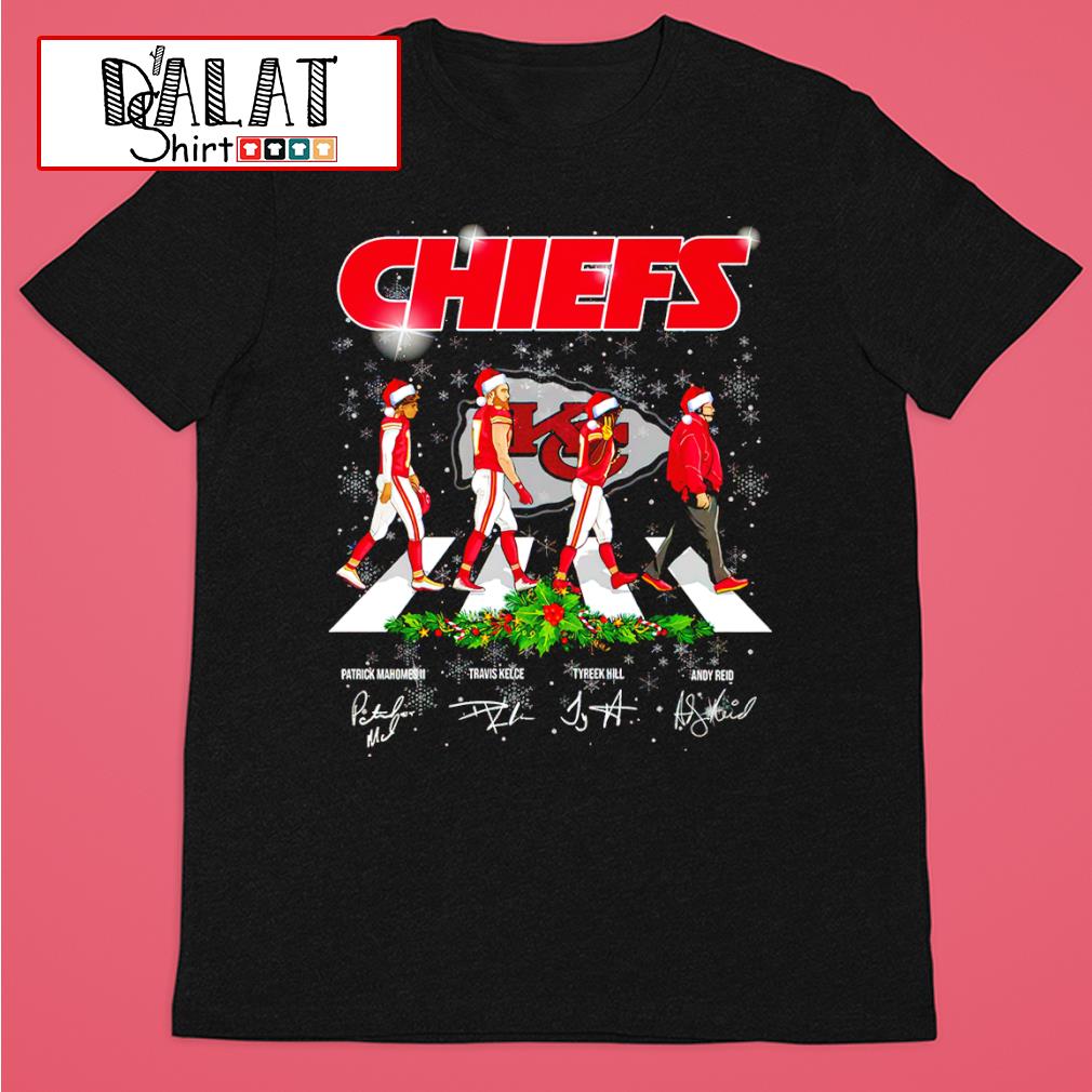 Kansas City Chiefs Christmas Abbey Road Signatures Shirt