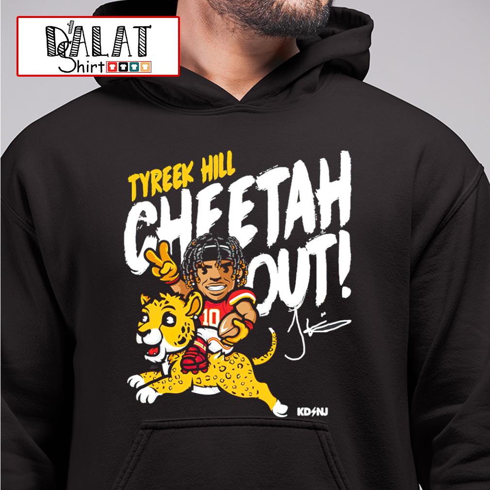 RED Chiefs Cheetah Tyreek Hill Hooded Sweatshirt ADULT