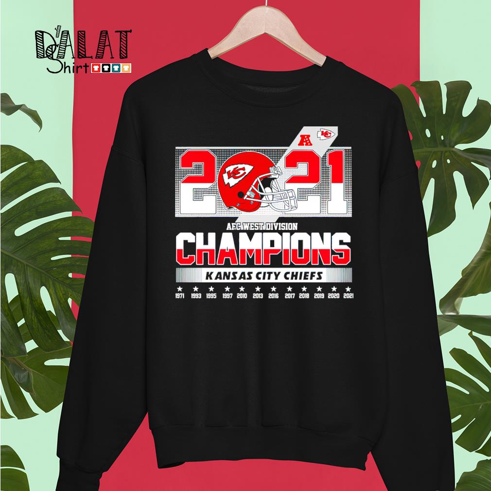 2021 Afc West Division Champions Kansas City Chiefs 1971 2021 Shirt,  hoodie, tank top, sweater and long sleeve t-shirt