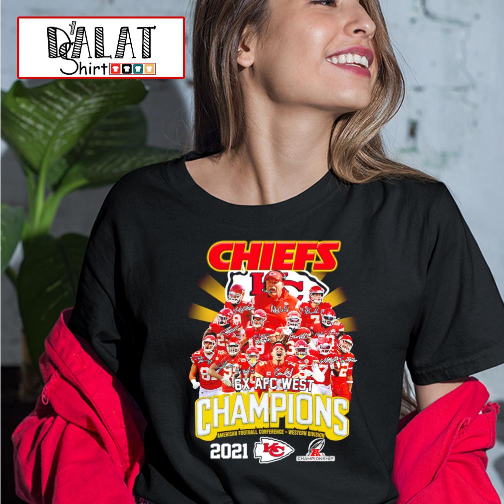 Official Kansas City Chiefs Team 6X AFC West Champions 2021