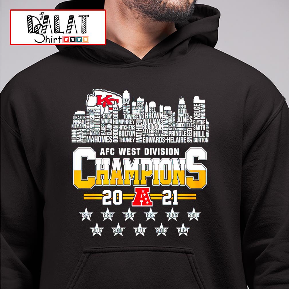 Kansas city chiefs 2021 afc west division champions shirt, hoodie, sweater,  long sleeve and tank top