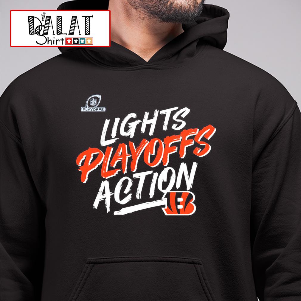 Cincinnati Bengals 2021 NFL lights playoffs action shirt, hoodie, sweater  and v-neck t-shirt