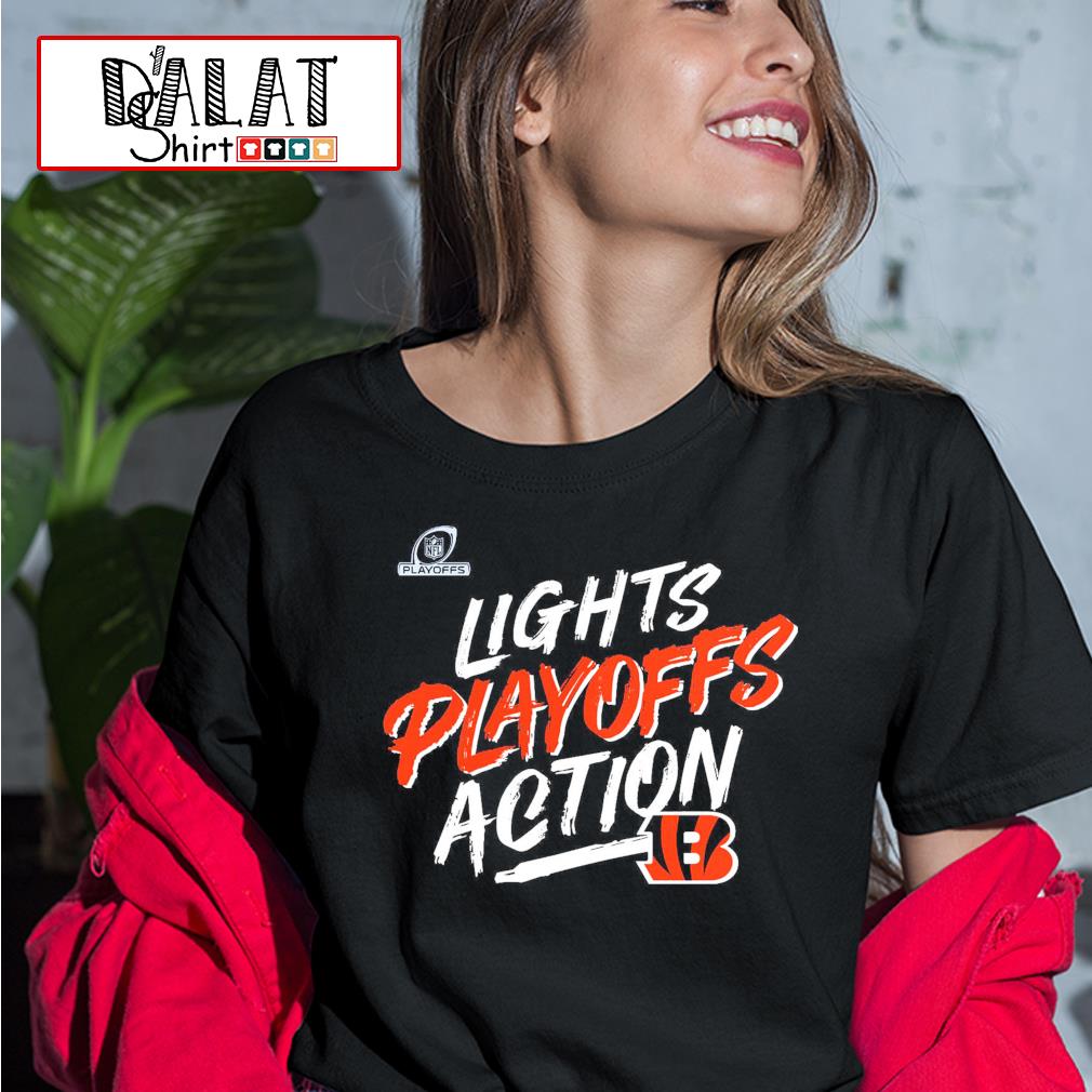 Cincinnati Bengals 2021 Nfl Playoffs Bound Lights Action Unisex T-Shirt -  Teeruto