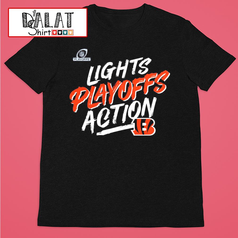 Cincinnati Bengals 2021 Nfl Playoffs Bound Lights Action Unisex T-Shirt -  Teeruto