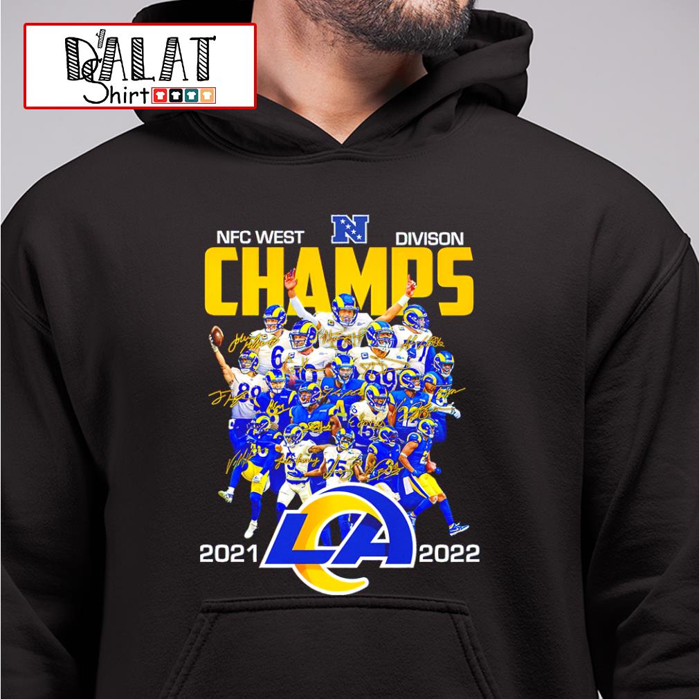 Los Angeles Rams 2021 NFC west champions signatures shirt, hoodie, sweater,  long sleeve and tank top