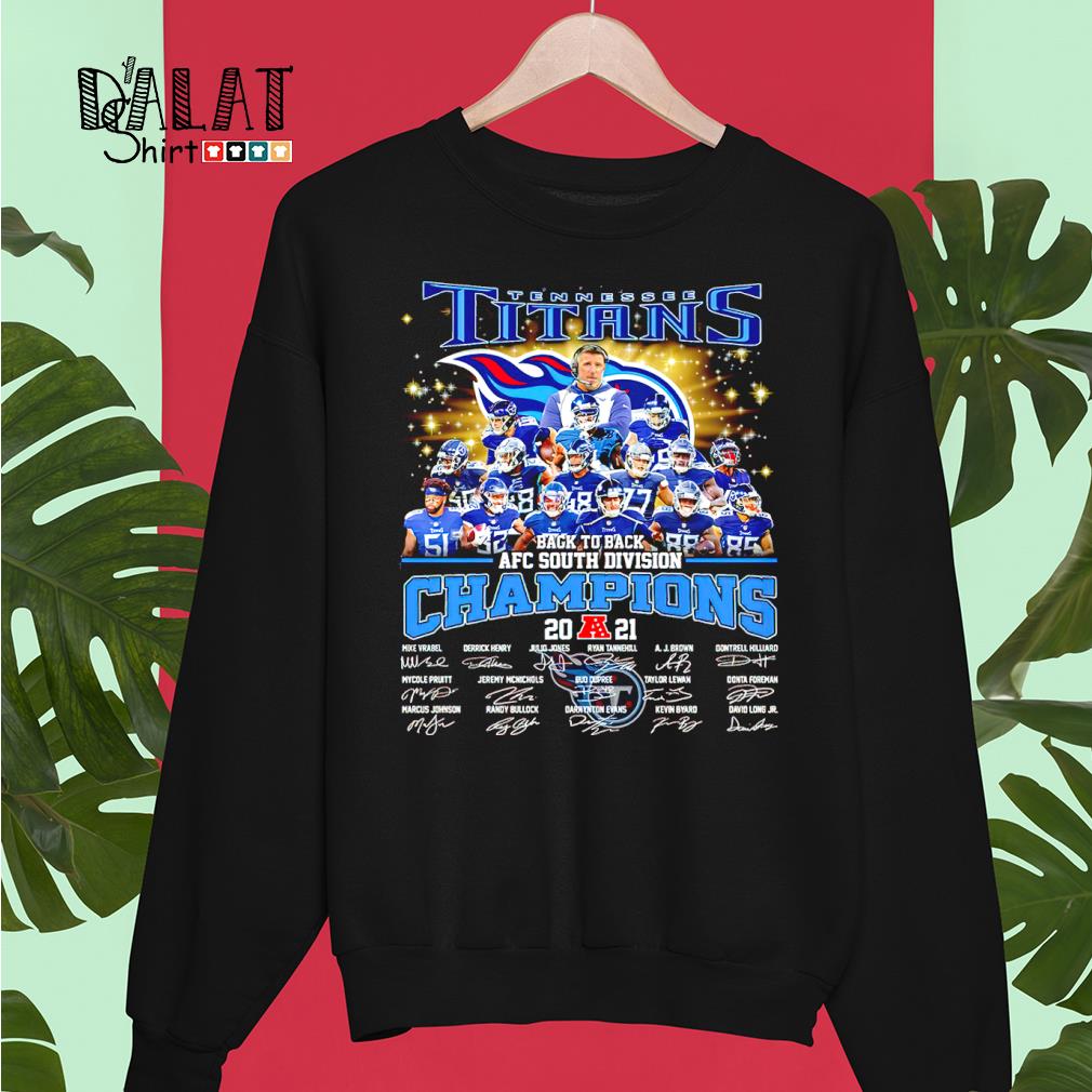 Tennessee titans wins 2021 2022 afc south division champions signatures  shirt, hoodie, sweater, long sleeve and tank top