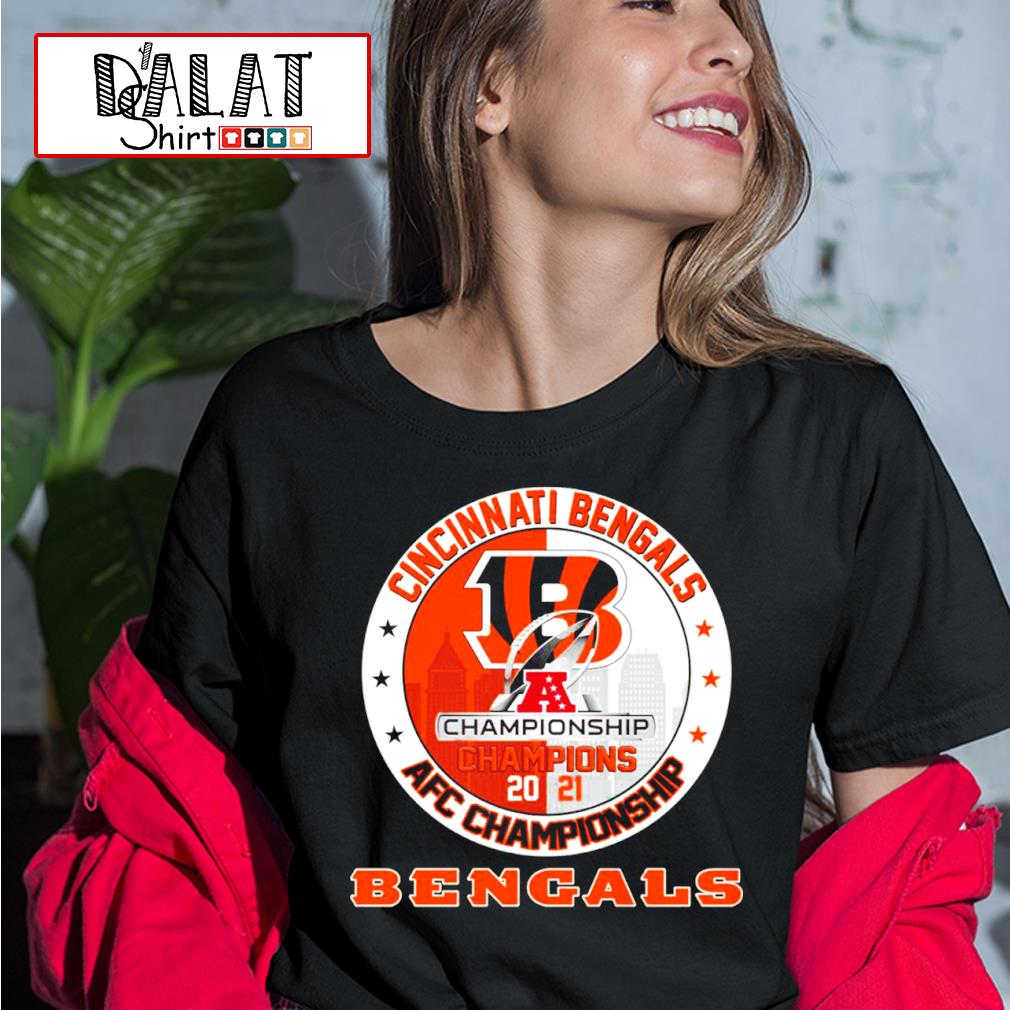 Cincinnati Bengals AFC Championship Champions 2021 Black T-Shirt