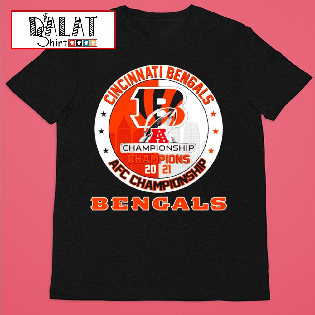 Cincinnati Bengals AFC Championship Champions 2021 Black T-Shirt