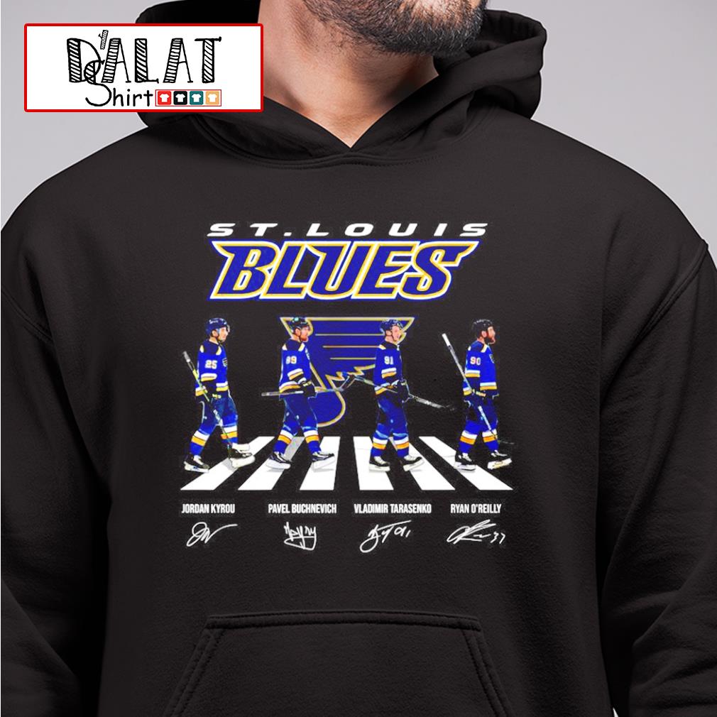 St Louis Blues Kyrou Buchnevich Tarasenko And O'reilly Abbey Road Signature  Shirt, hoodie, sweater, long sleeve and tank top