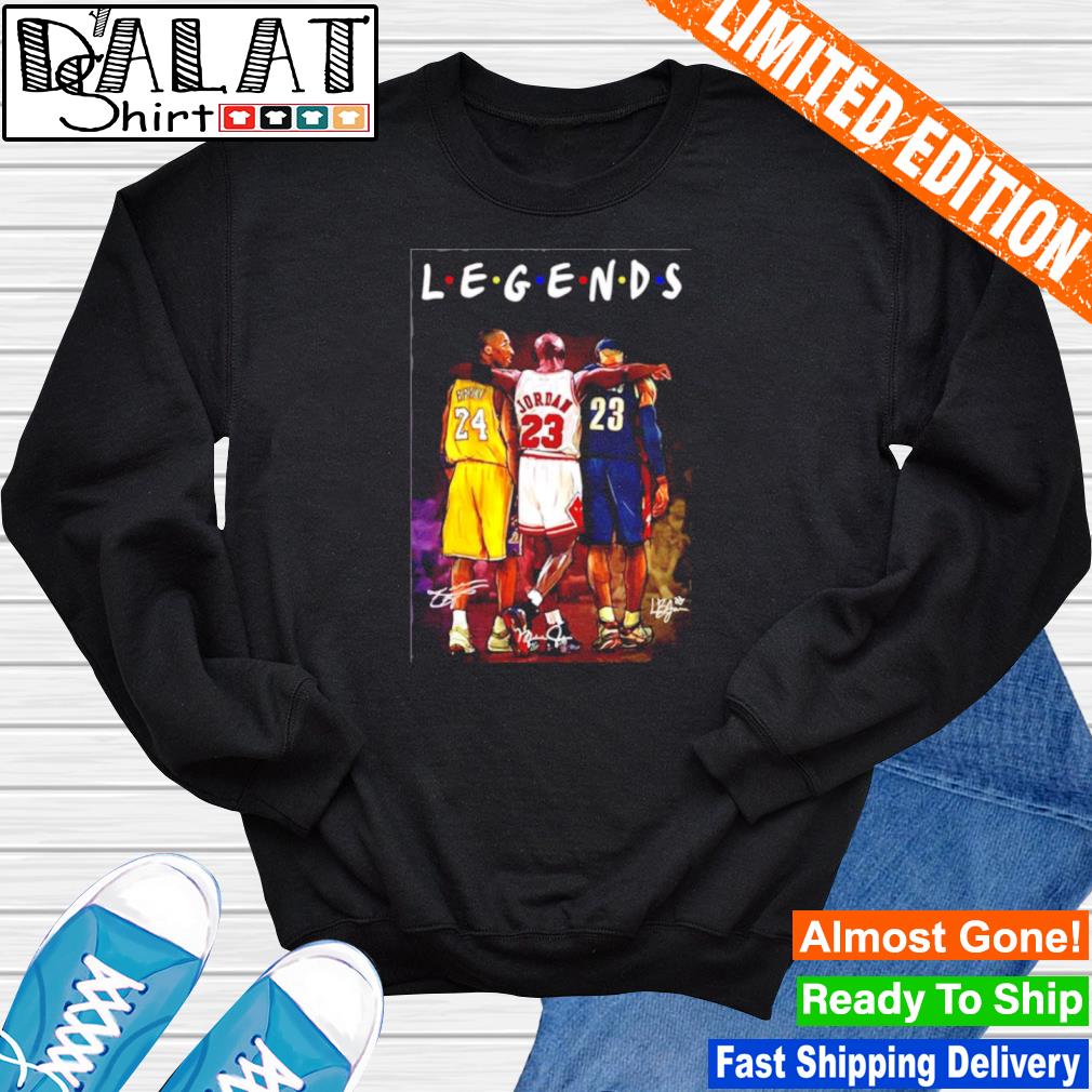 Kobe Bryant Michael Jordan and LeBron James Legends Friends signatures shirt,  hoodie, sweater, long sleeve and tank top