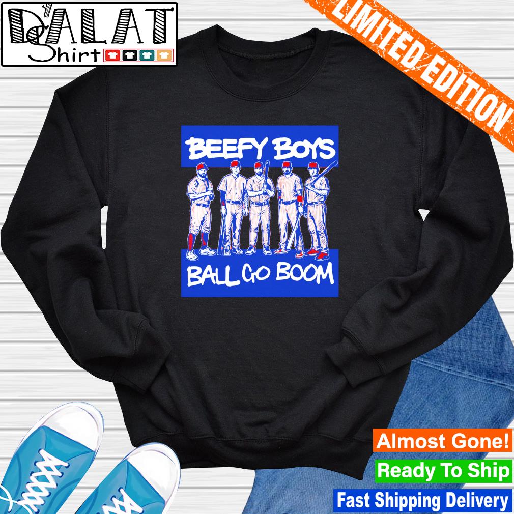 Philadelphia Phillies Beefy Boys Ball Go Boom Retro T-Shirt