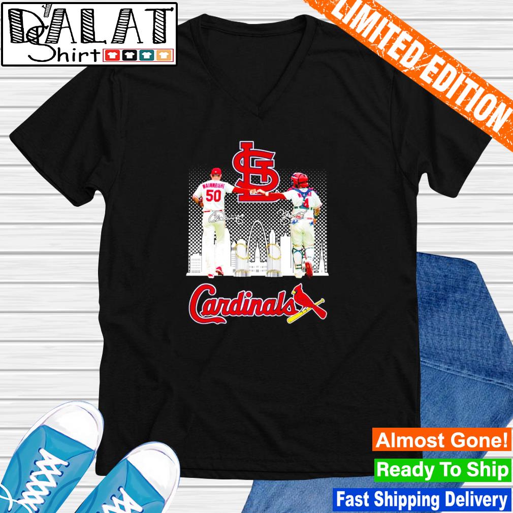 St Louis Cardinals Wainwright And Yadier Molina signatures shirt