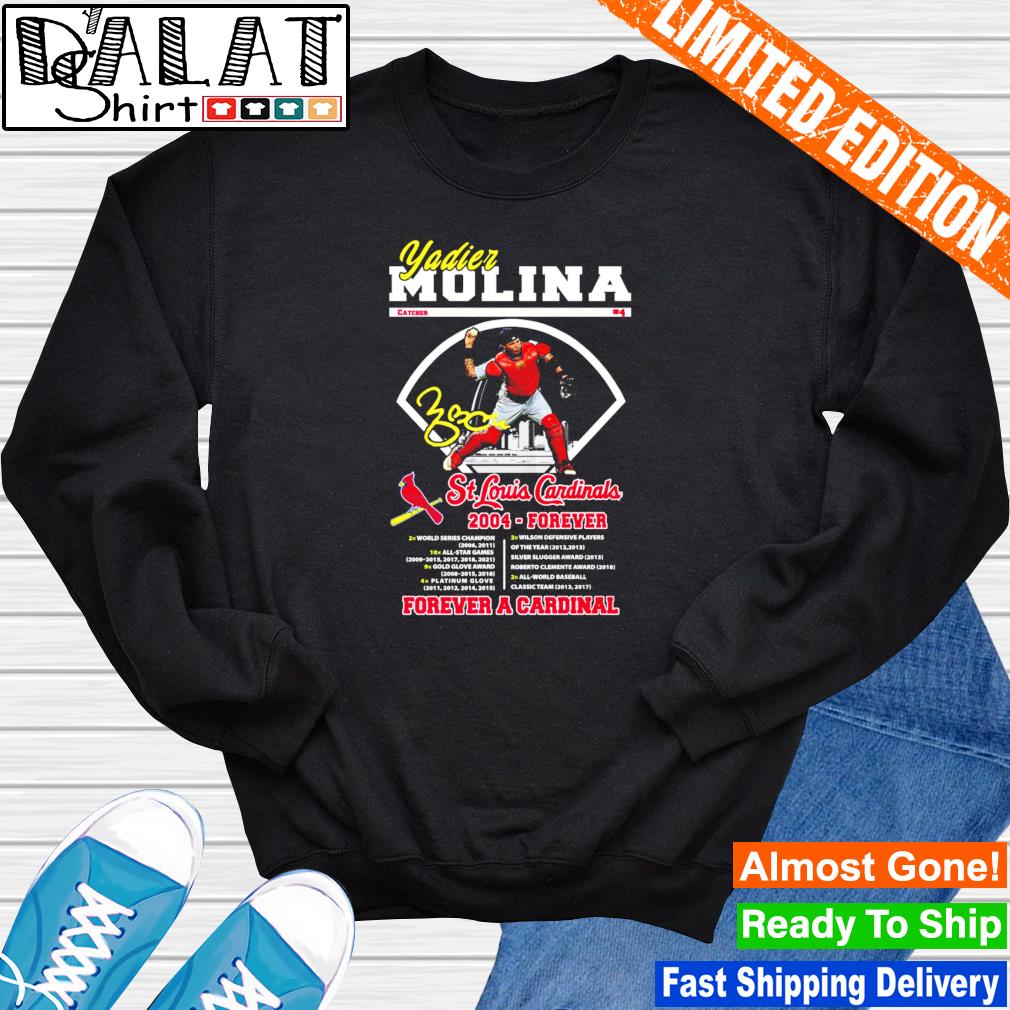 Yadier Molina 4 St. Louis Cardinals baseball catcher signature shirt,  hoodie, sweater, long sleeve and tank top