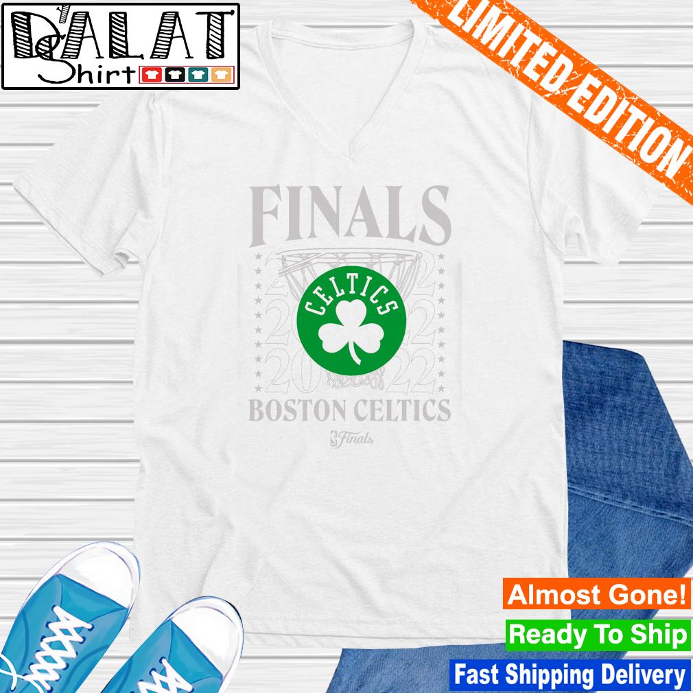 Men's Sportiqe White Boston Celtics 2022 NBA Finals Stacked Hoop Bingham T- Shirt