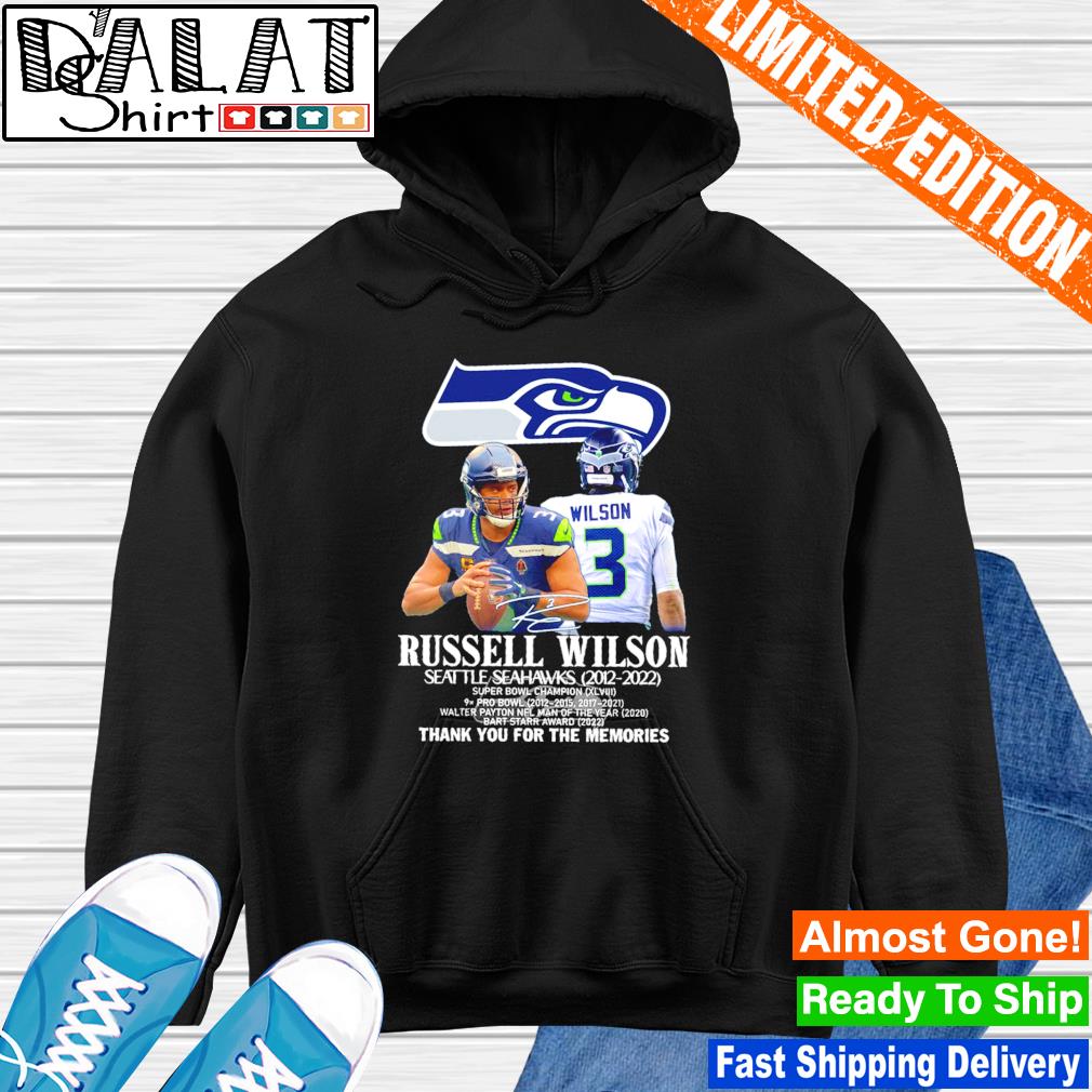 Russell Wilson Light Blue Seattle Seahawks Pullover Hoodie