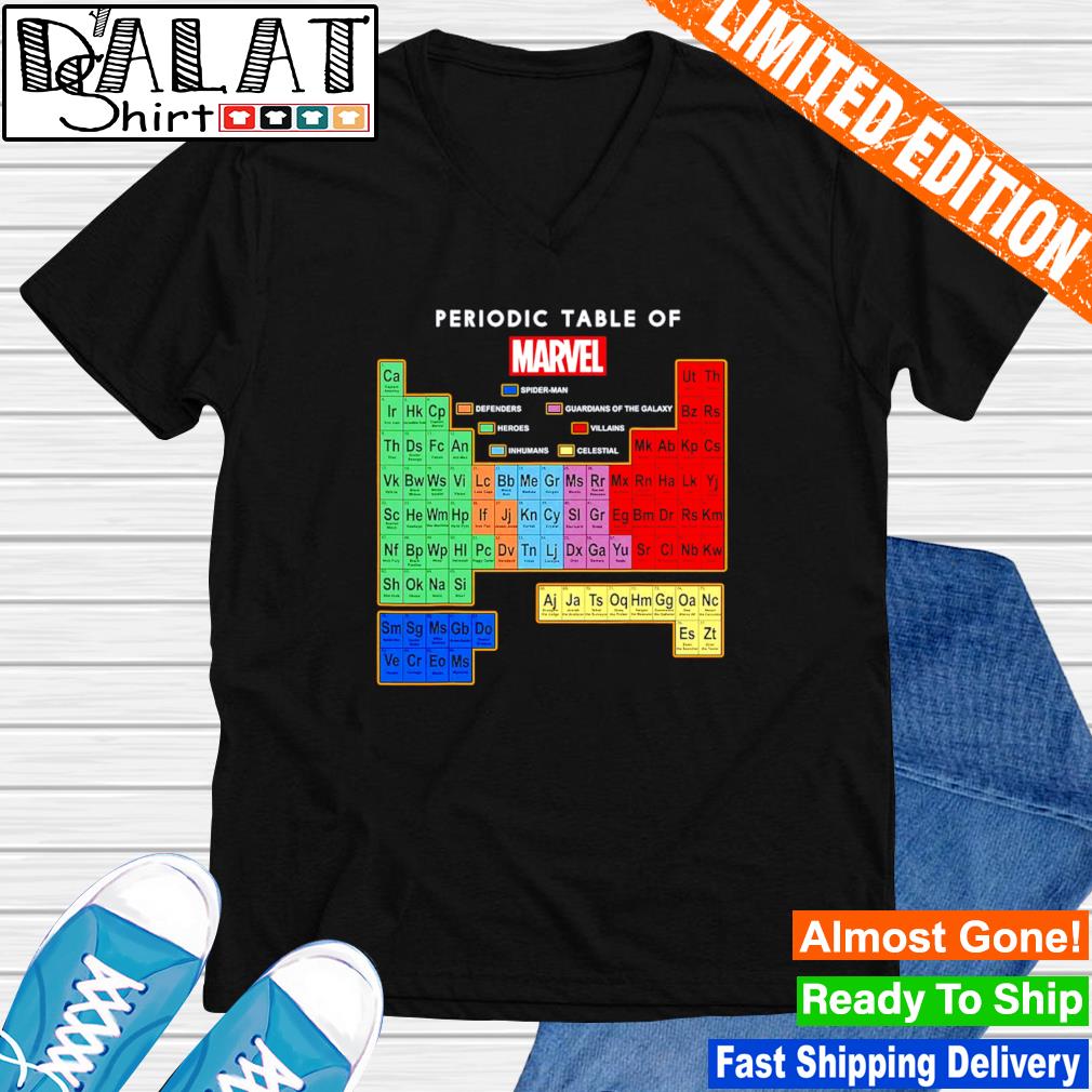 periodic table of marvel t shirt