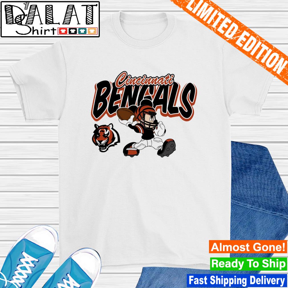 Nice cincinnati Bengals Mickey Mouse Toddler Disney Lil Playmaker shirt -  Dalatshirt