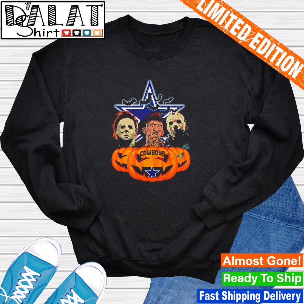 Dallas Cowboys Michael Myers and Freddy Krueger and Jason Voorhees Pumpkin Halloween  shirt, hoodie, sweater, long sleeve and tank top