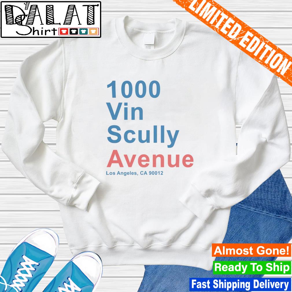 Official 1000 Vin Scully Avenue Los Angeles CA 90012 Shirt, hoodie