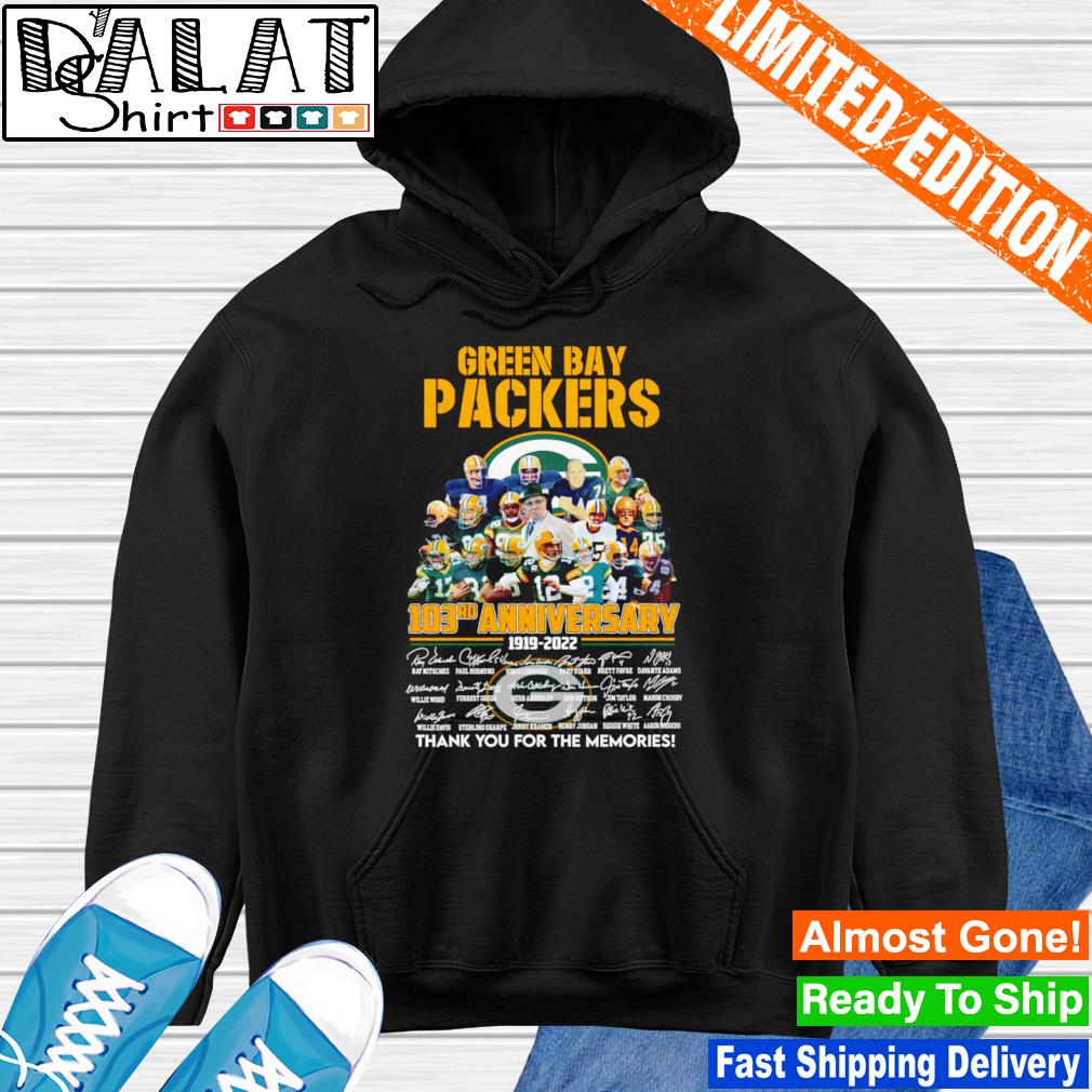 Green Bay Packers 103rd anniversary 1911 2022 thank you for the