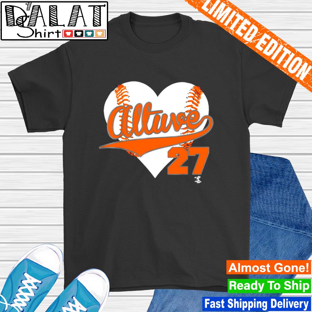  Jose Altuve Baseball Heart T-Shirt - Apparel T-Shirt