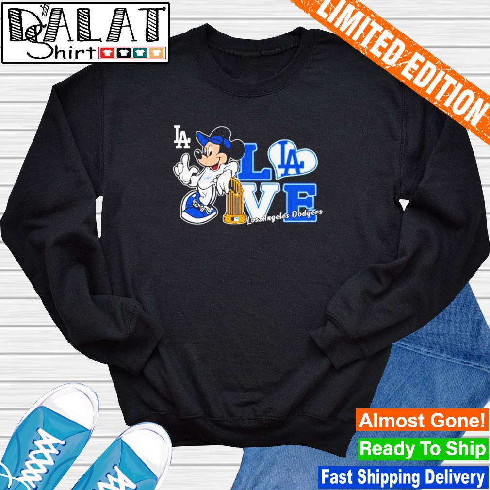 Mickey Mouse Love Los Angeles Dodgers Shirt - Bluecat