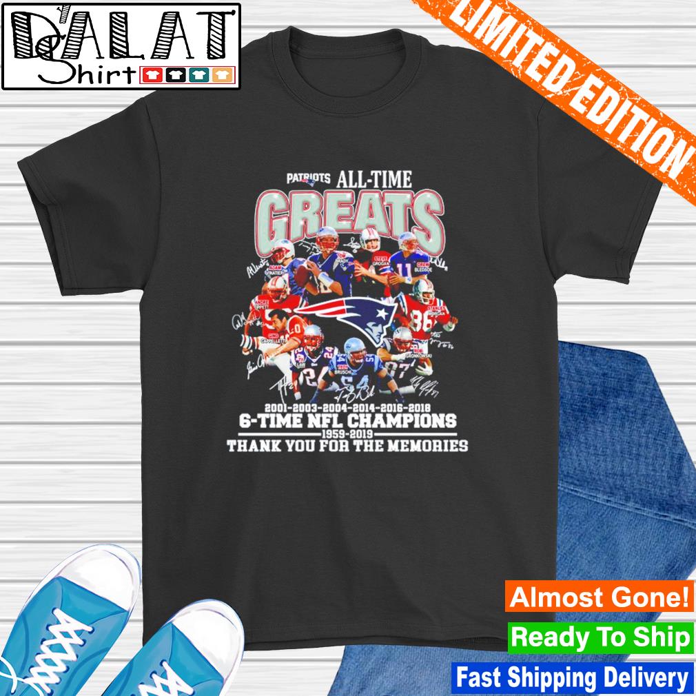 New England Patriots 6 Time Champions Shirt