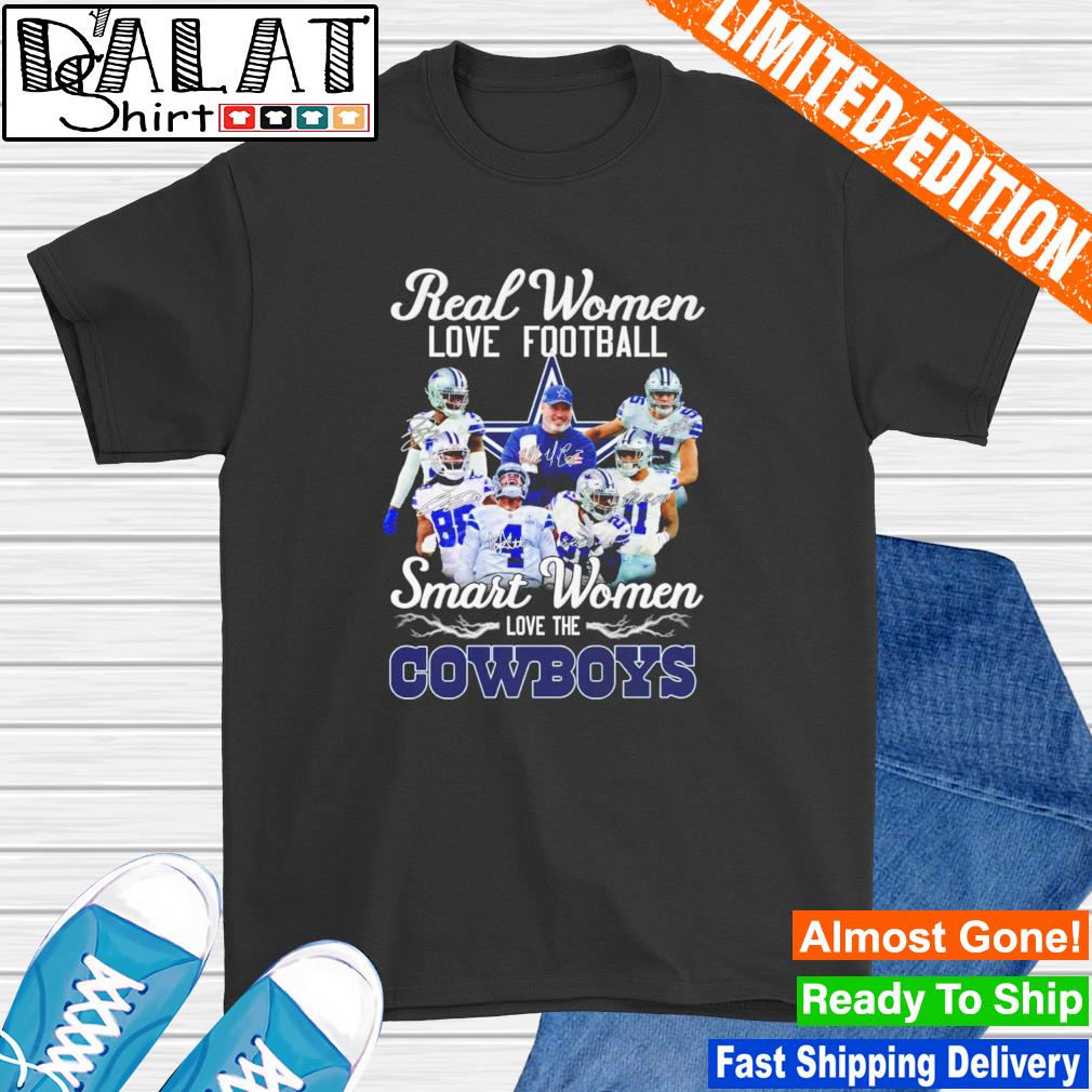 Real Women Love Football Smart Woman Love NFL Dallas Cowboys Baseball Jersey