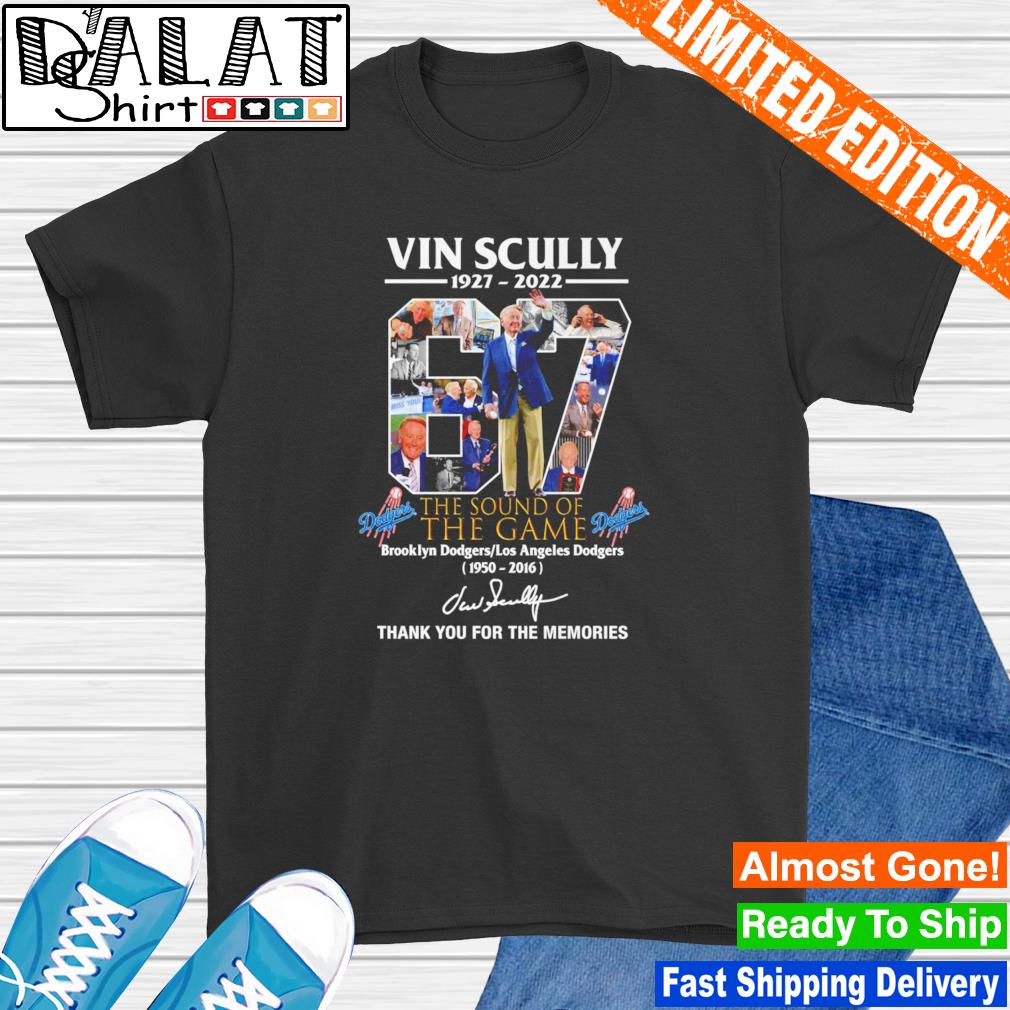 Vin Scully Dodgers Thank You For The Memories Vin Scully 1927-2022 Shirt