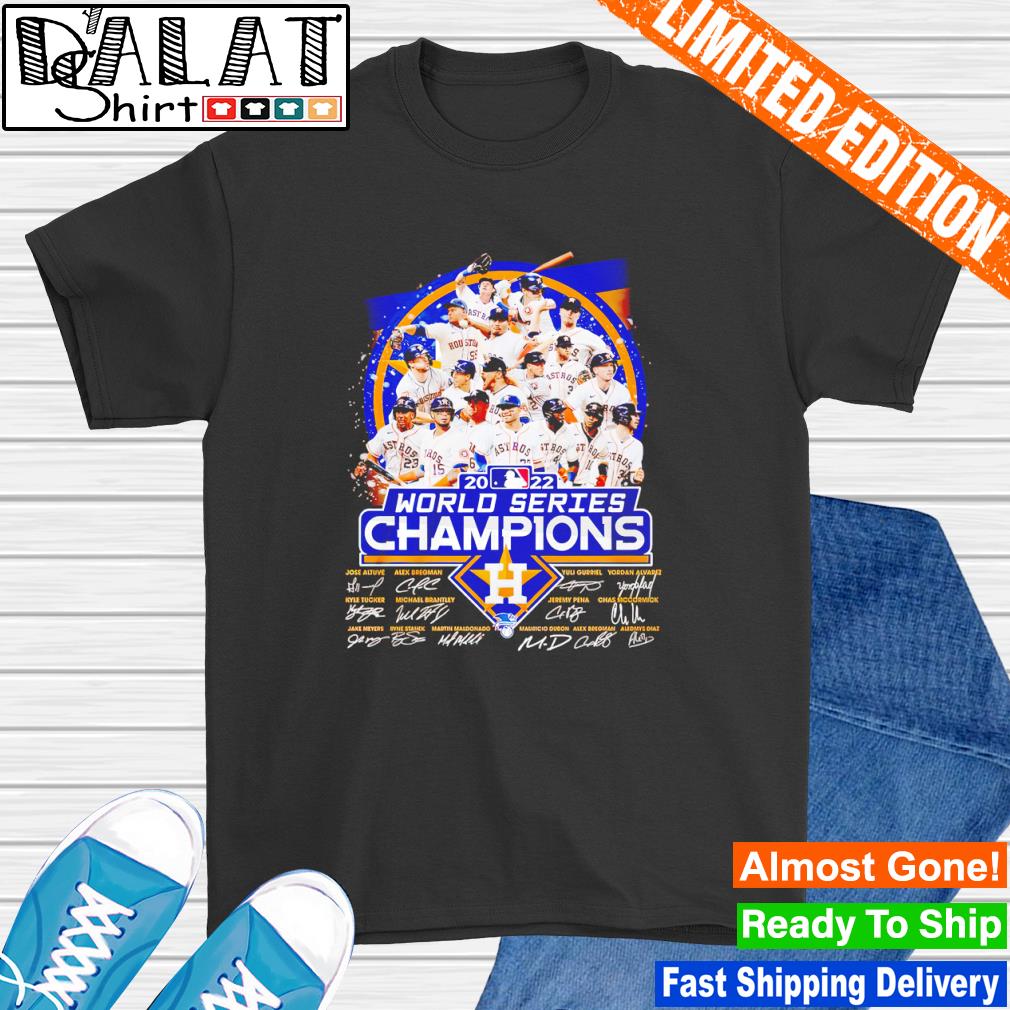 Houston astros world series champions 2022 signatures shirt