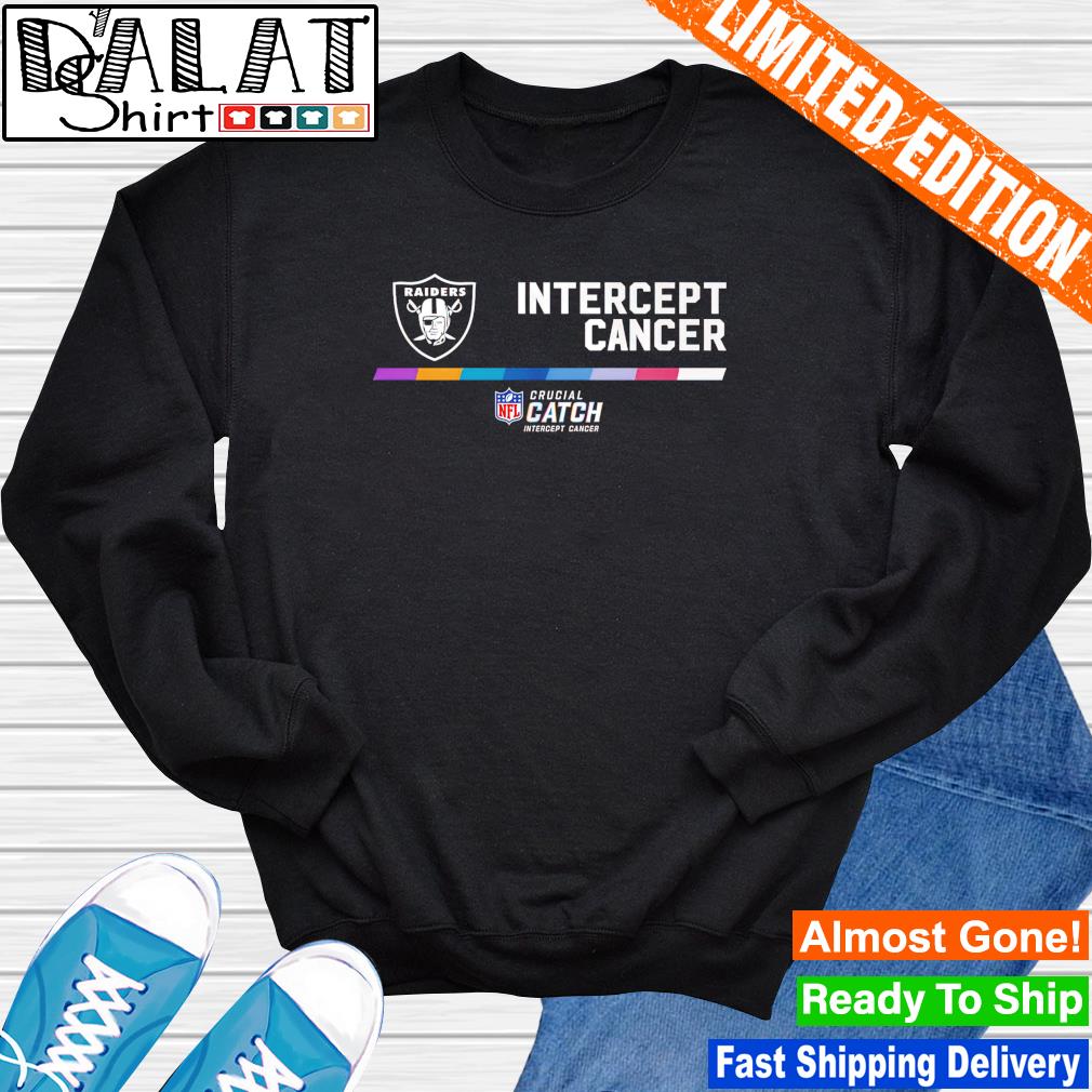 Las Vegas Raiders NFL Intercept Cancer Crucial Catch Hoodie