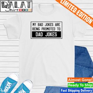 My bad jokes are being promoted to dad jokes shirt