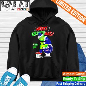 Cute The Grinch Buffalo Bills Shit On Toilet New England Patriots Christmas  Shirt - ValleyTee