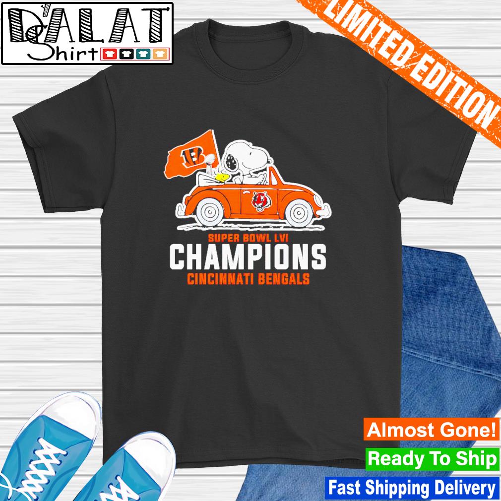 Snoopy Super Bowl Lvi Champions Cincinnati Bengals Shirt