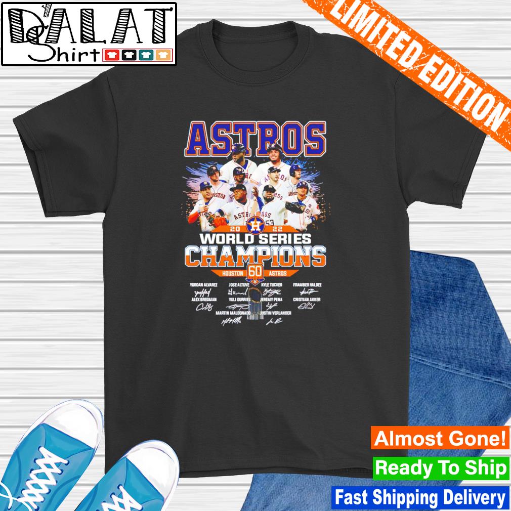 Houston astros world series champions 2022 signatures shirt