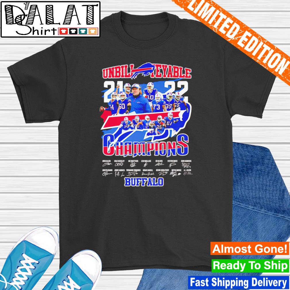 Buffalo Bills AFC 2020 East Division Champions Signatures shirt