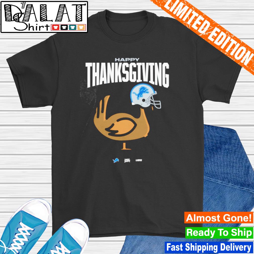 Detroit Lions Turkey Happy Thanksgiving shirt - Dalatshirt