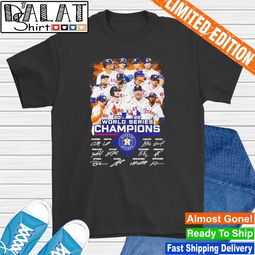 Houston astros world series champions 2022 signatures shirt