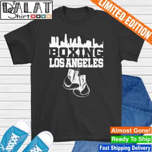 Los Angeles skyline boxing gloves shirt