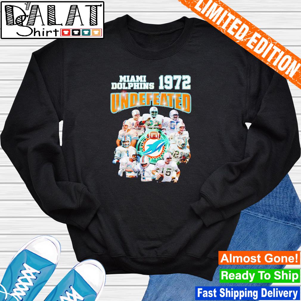 Miami Dolphins 50 Years 1972-2022 Undefeated Perfect Season Signatures  shirt, hoodie, sweater, long sleeve and tank top