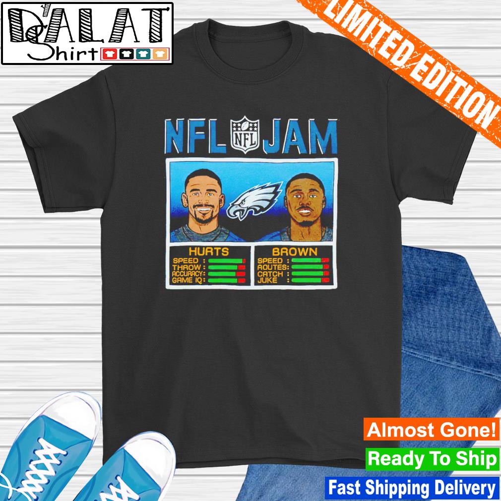 NFL Jam Eagles White and Brown shirt - Dalatshirt