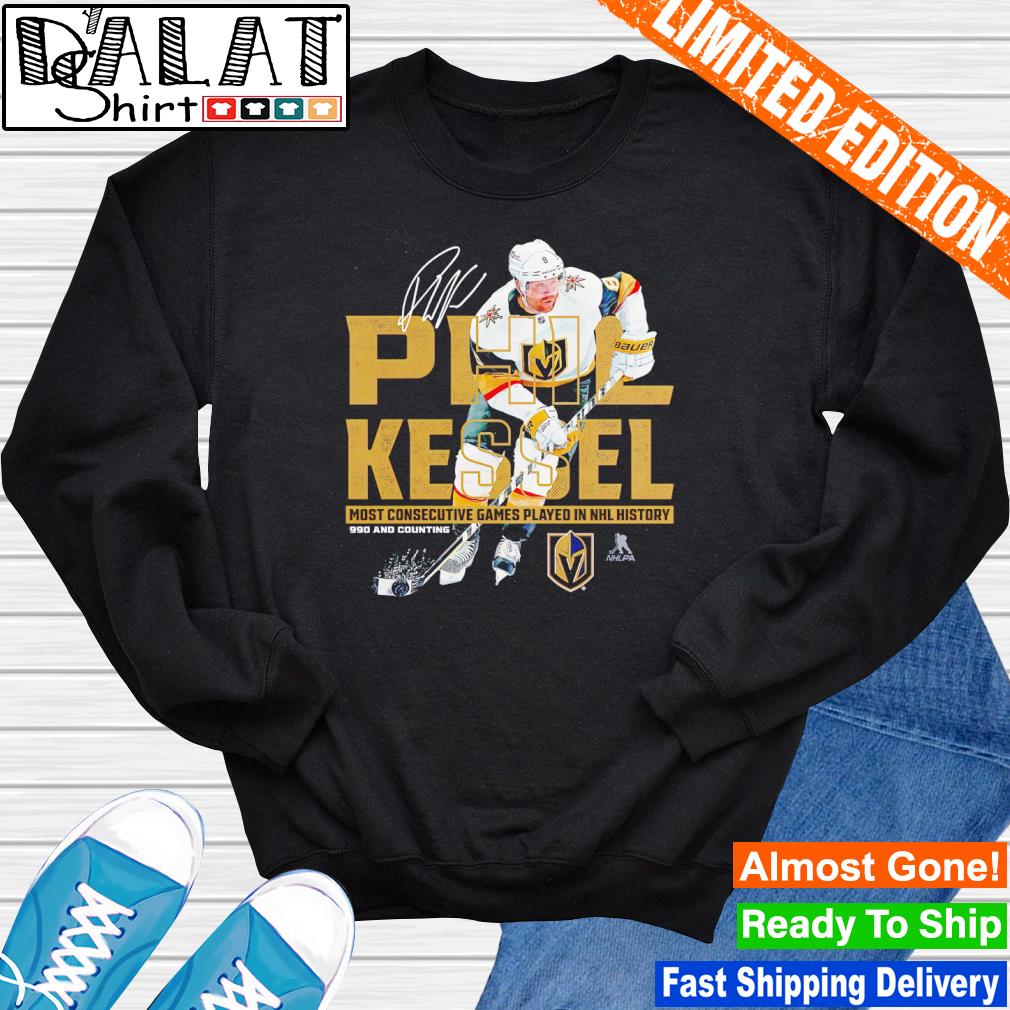 Phil Kessel Vegas Golden Knights Most Consecutive Games Played In NHL  History signature shirt, hoodie, sweater, long sleeve and tank top